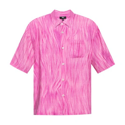 Shop Stussy Short-sleeved Shirt In Pink