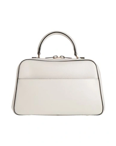 Shop Valextra Woman Handbag White Size - Calfskin