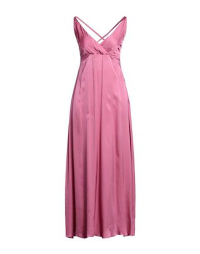 Shop Kaos Jeans Woman Mini Dress Pink Size 10 Viscose