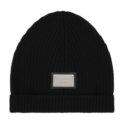 Shop Dolce & Gabbana Knit Hat With Tag In Black