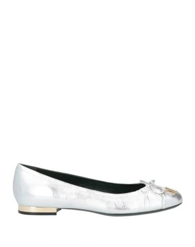 Shop Mulberry Woman Ballet Flats Silver Size 7 Soft Leather