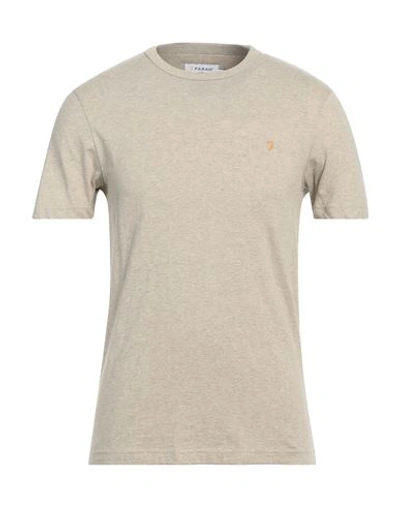 Shop Farah Man T-shirt Beige Size S Organic Cotton