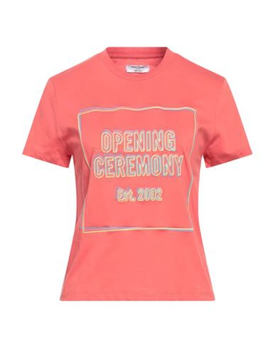 Shop Opening Ceremony Woman T-shirt Red Size M Cotton