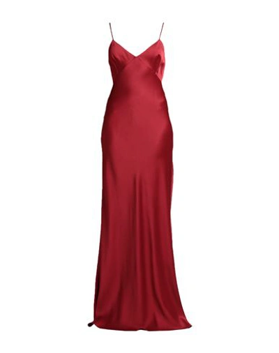 Shop Max Mara Woman Maxi Dress Red Size 10 Acetate, Viscose