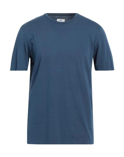 Shop Tela Genova Man T-shirt Blue Size S Organic Cotton