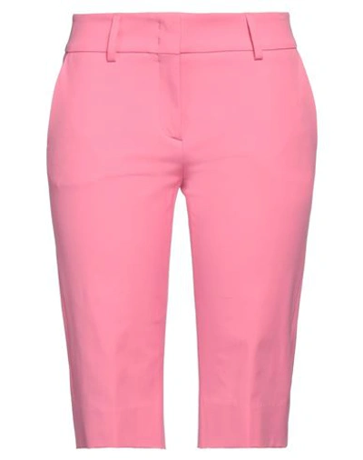 Shop Piazza Sempione Woman Shorts & Bermuda Shorts Pink Size 10 Cotton, Elastane