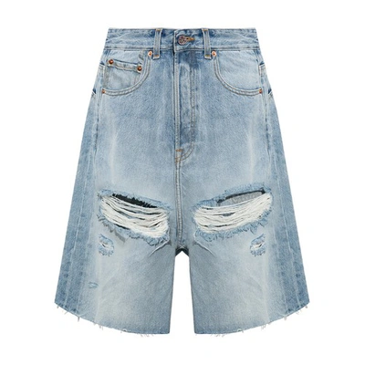 Shop Vetements Denim Shorts In Light_blue