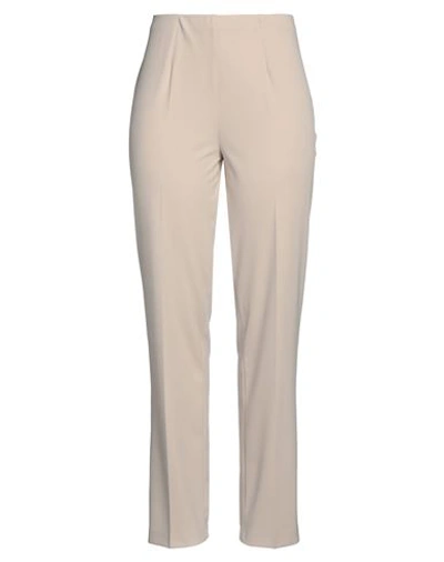 Shop Boutique De La Femme Woman Pants Beige Size 16 Polyester, Elastane