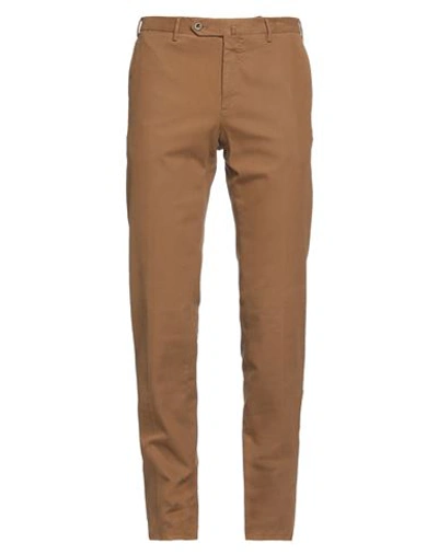 Pt Torino Man Pants Brown Size 36 Modal, Cotton, Elastane In Brown
