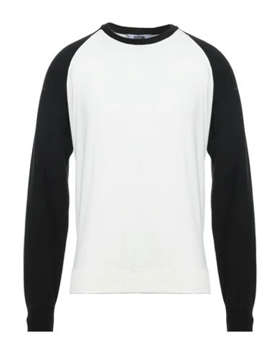 Shop Mauro Grifoni Grifoni Man Sweater Off White Size 44 Cotton, Polyamide, Elastane