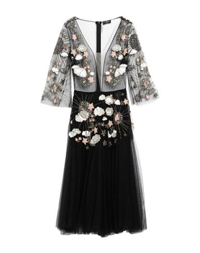 Shop Elisabetta Franchi Woman Midi Dress Black Size 4 Polyamide
