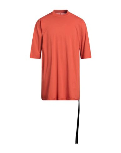 Shop Rick Owens Drkshdw Drkshdw By Rick Owens Man T-shirt Rust Size Xs Cotton In Red