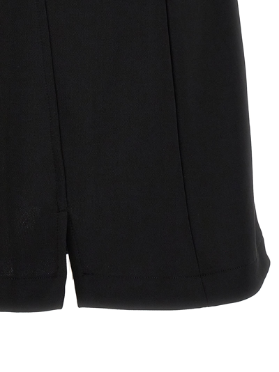 Courrèges Logo-patch Drawstring-waist Miniskirt In Black