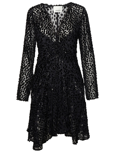 Shop Isabel Marant Usmara Black Silk Blend Dress