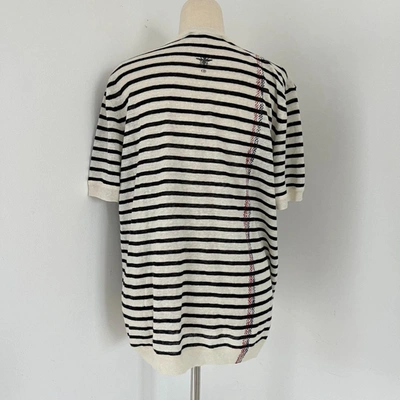 Pre-owned Dior Striped Printed Knit Top