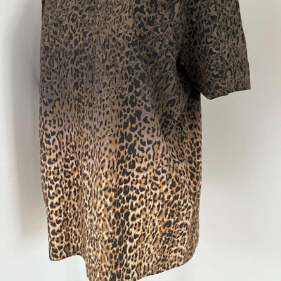 Pre-owned Saint Laurent Ombre Leopard Print T Shirt