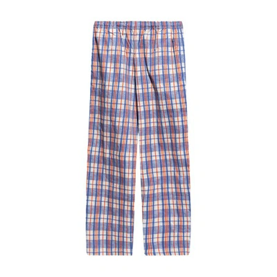 Shop Vetements Checked Trousers In Blue_check