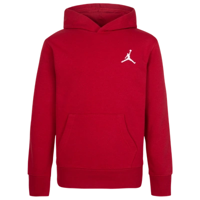 Shop Jordan Boys  Mj Essentials Pullover Hoodie In Gym Red/red