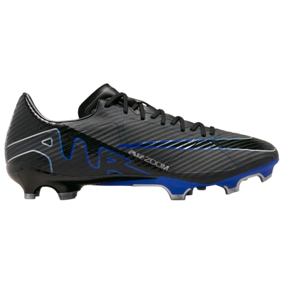 Shop Nike Mens  Zoom Vapor 15 Academy Fg/mg In Black/chrome/hyper Royal