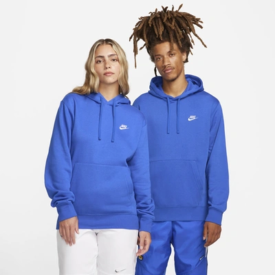 Nike Mens Club Pullover Hoodie In Game Royal game Royal white ModeSens