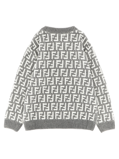 Shop Fendi Ff Sweater In Gray