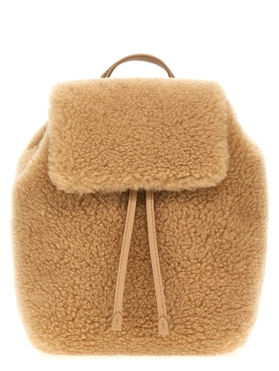 Shop Brunello Cucinelli Teddy Fabric Backpack In Beige