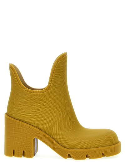 Shop Burberry 'marsh' Ankle Boots In Yellow