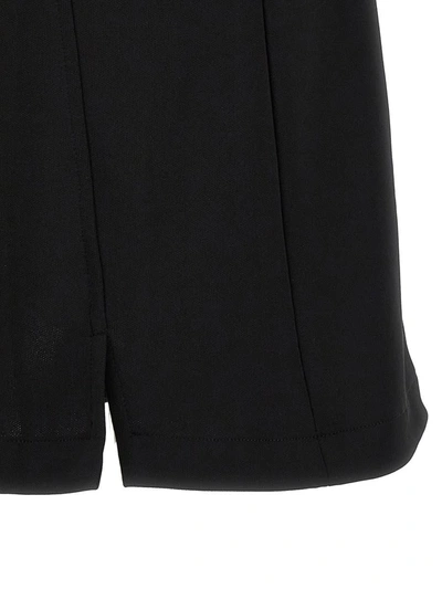 Courrèges Logo-patch Drawstring-waist Miniskirt In Black