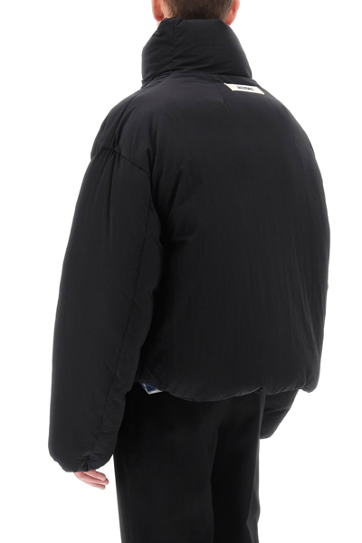 Shop Jacquemus La Doudoune Cocon Double-breasted Puffer Jacket Men In Black
