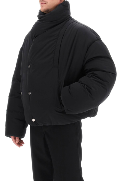 Shop Jacquemus La Doudoune Cocon Double-breasted Puffer Jacket Men In Black