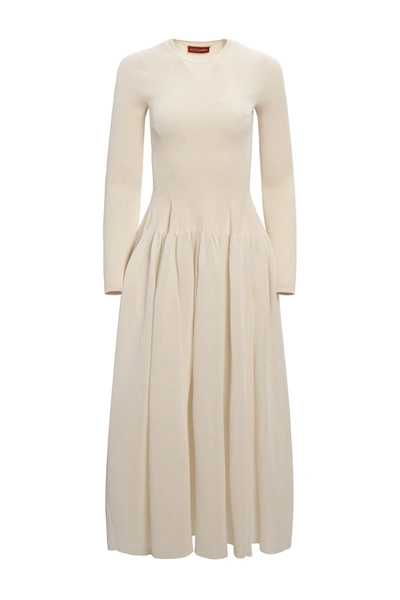 Shop Altuzarra 'denning' Dress In Natural White