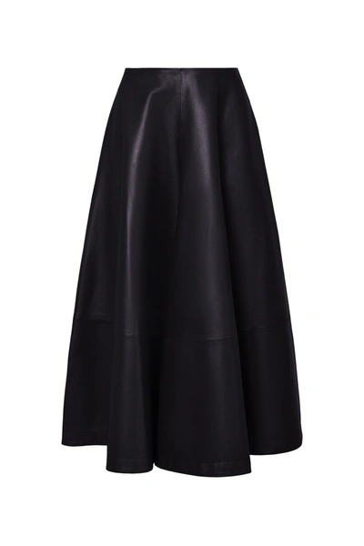 Shop Altuzarra 'varda' Skirt In Black Leather