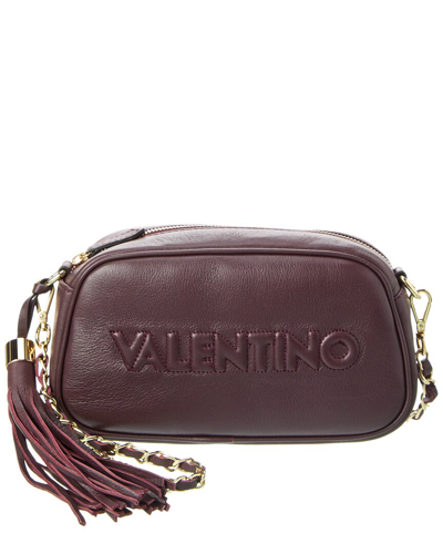 Shop Valentino By Mario Valentino Bella Embossed Leather Crossbody In Purple
