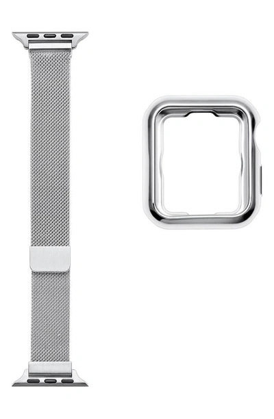 Shop The Posh Tech Infinity Apple Watch® Watchband & Cover Set In Silver