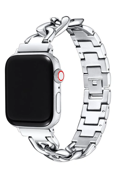Shop The Posh Tech Nikki Black Chain Apple Watch® Watchband In Silver