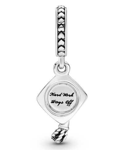 Pandora Sterling Silver Graduation Cap Dangle Charm In Silver