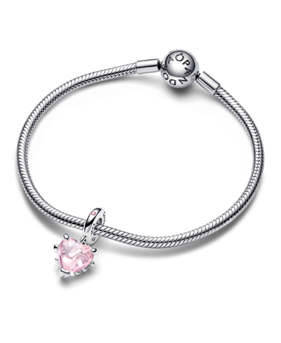 Pandora Mixed Stone Pink Family Tree Heart Dangle Charm In Pink