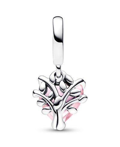 Pandora Mixed Stone Pink Family Tree Heart Dangle Charm In Pink
