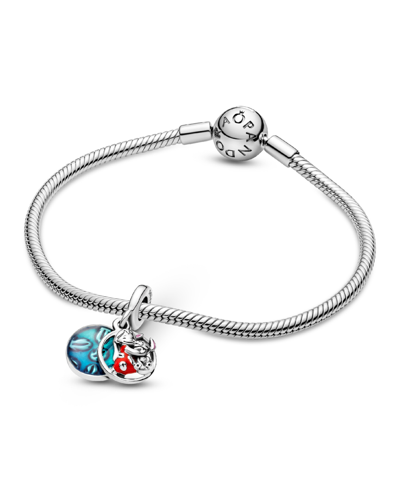 Pandora Sterling Silver Disney Lilo Stitch Family Dangle Charm In Multicolor