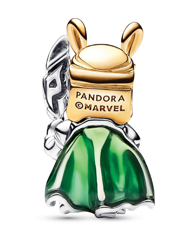 Pandora Sterling Silver Marvel Loki Charm In Green
