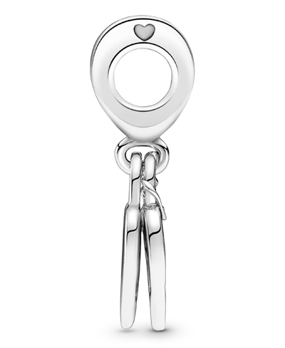 Pandora Sterling Silver Rose Heart Padlock Dangle Charm In Silver