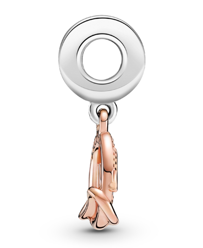 Pandora Cubic Zirconia Two-tone Mom Dangle Charm In Clear