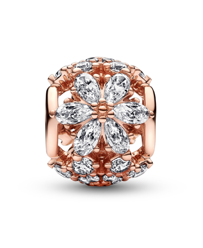 Pandora Cubic Zirconia Sparkling Herbarium Cluster Round Charm In Clear