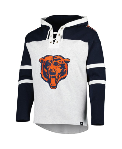 Shop 47 Brand Men's ' Chicago Bears Heather Gray Logo Gridiron Lace-up Pullover Hoodie