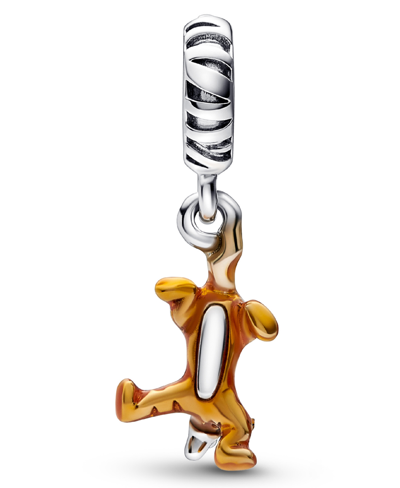 Pandora Sterling Silver Disney Winnie The Pooh Tigger Dangle Charm In Orange