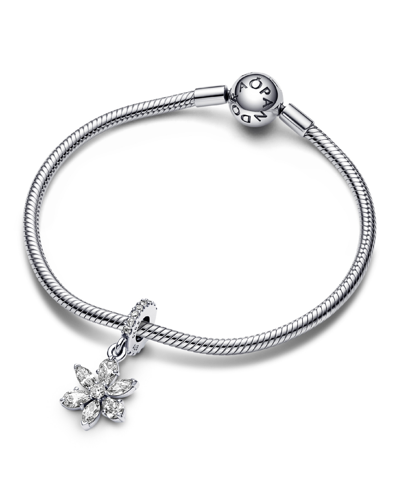 Pandora Cubic Zirconia Sparkling Herbarium Cluster Dangle Charm In Clear