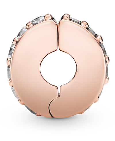 Shop Pandora Cubic Zirconia Sparkling Row Spacer Charm In Rose Gold