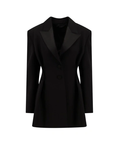 Givenchy Pleated Single-breasted Wool Blazer In Black