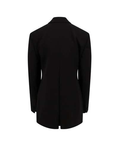 Givenchy Pleated Single-breasted Wool Blazer In Black