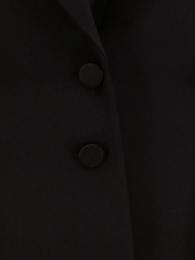 Givenchy Pleated Single-breasted Wool Blazer In Black
